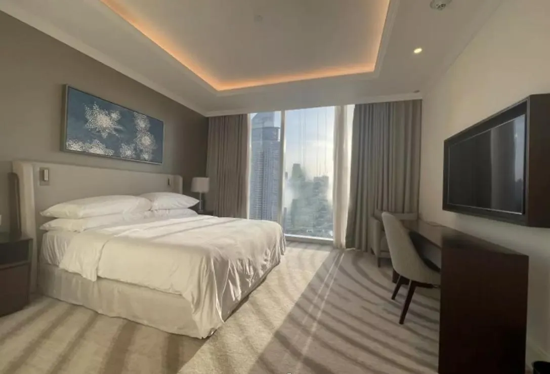 아파트 Address Fountain Hotel Burj Khalifa Fountain Views 두바이